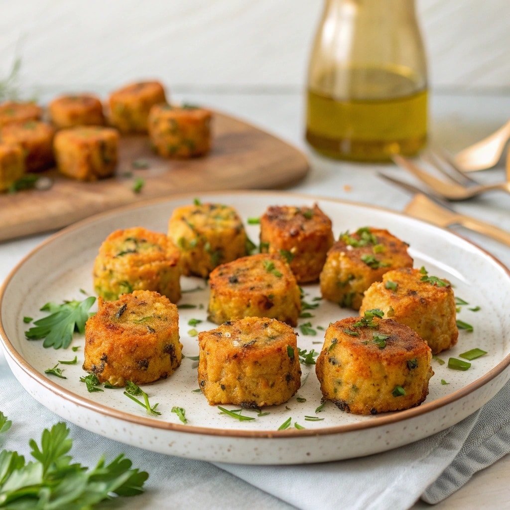 baked sweet potato zucchini tots are a delightful