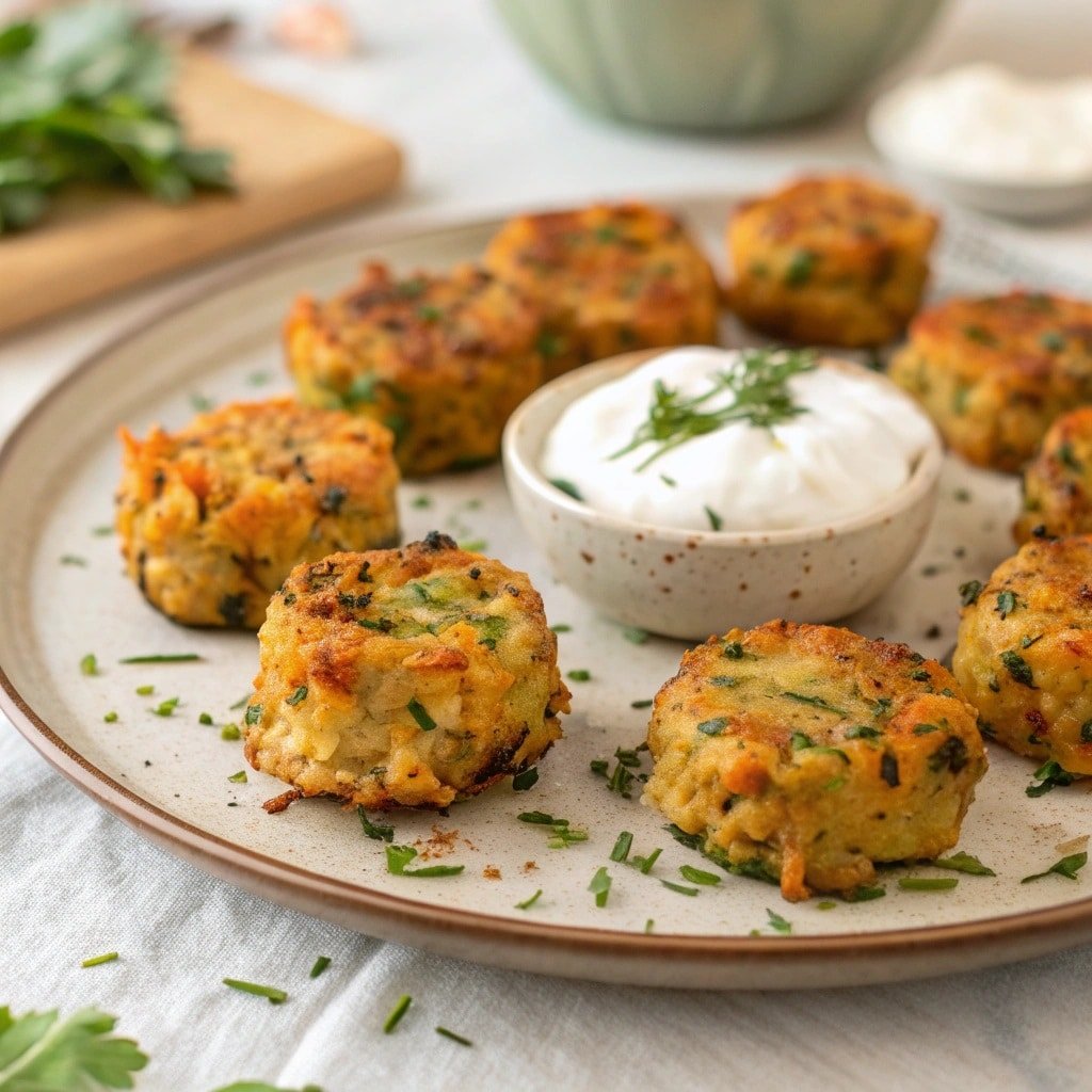 baked sweet potato zucchini tots are a delightful 1