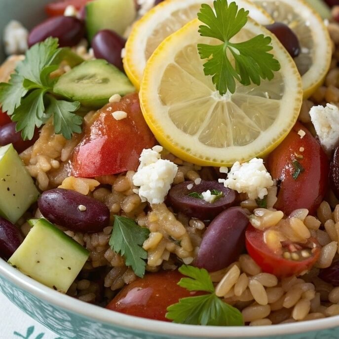 healthy mediterranean rice and beans edited