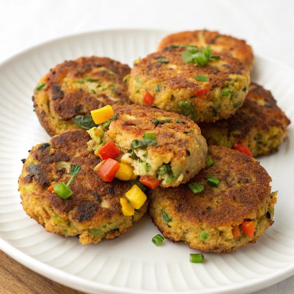healthy veggie rice fritters for babies and toddle