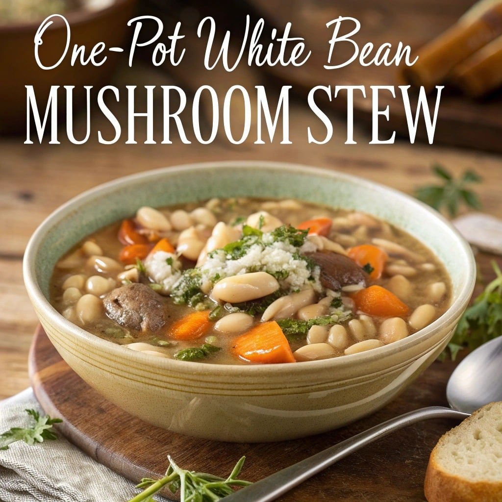 one pot white bean mushroom stew
