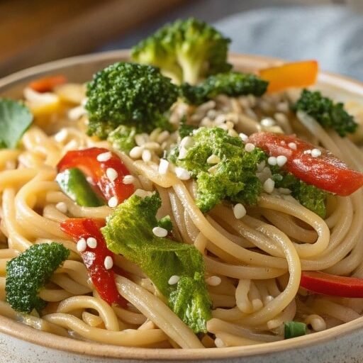 vegan garlic noodles are a delightful dish that br edited