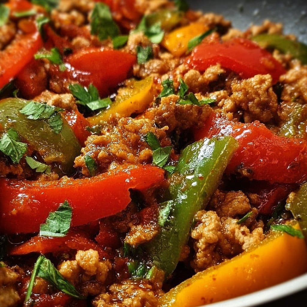 Ground Turkey and Peppers