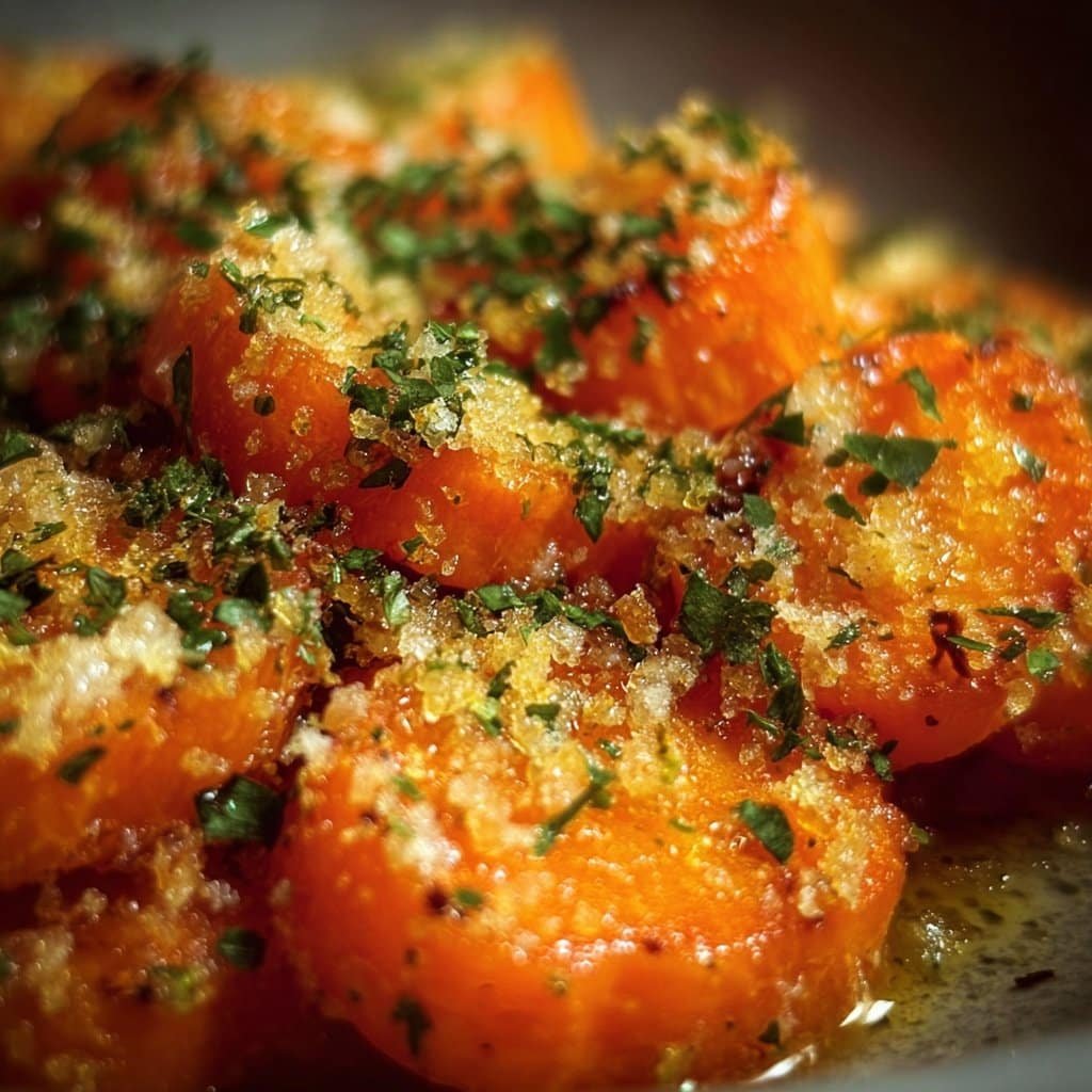 Smashed Garlic-Parmesan Carrots