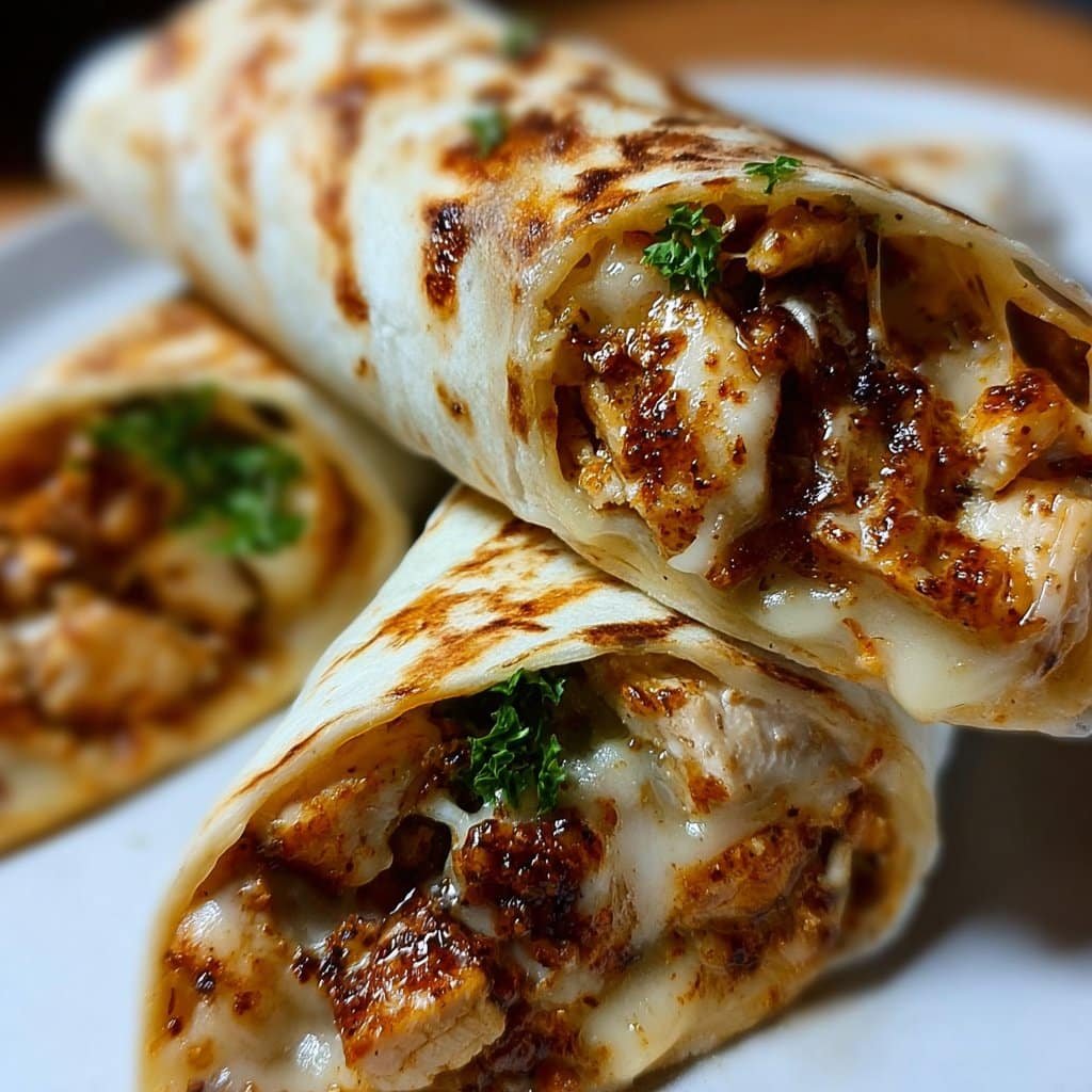 Ooey-Gooey Cheesy Garlic Chicken Wraps You’ll Love!
