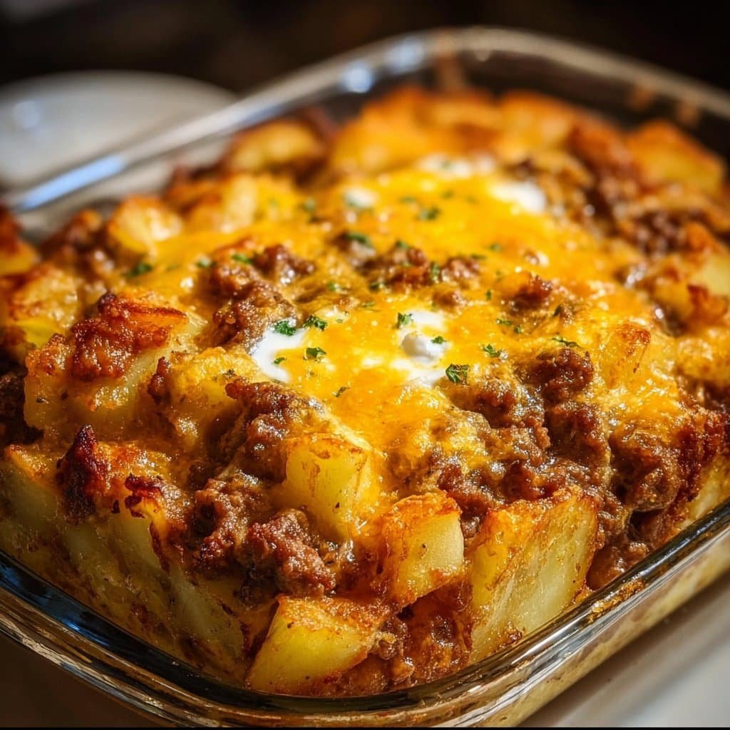 Ground Beef and Potatoes Casserole