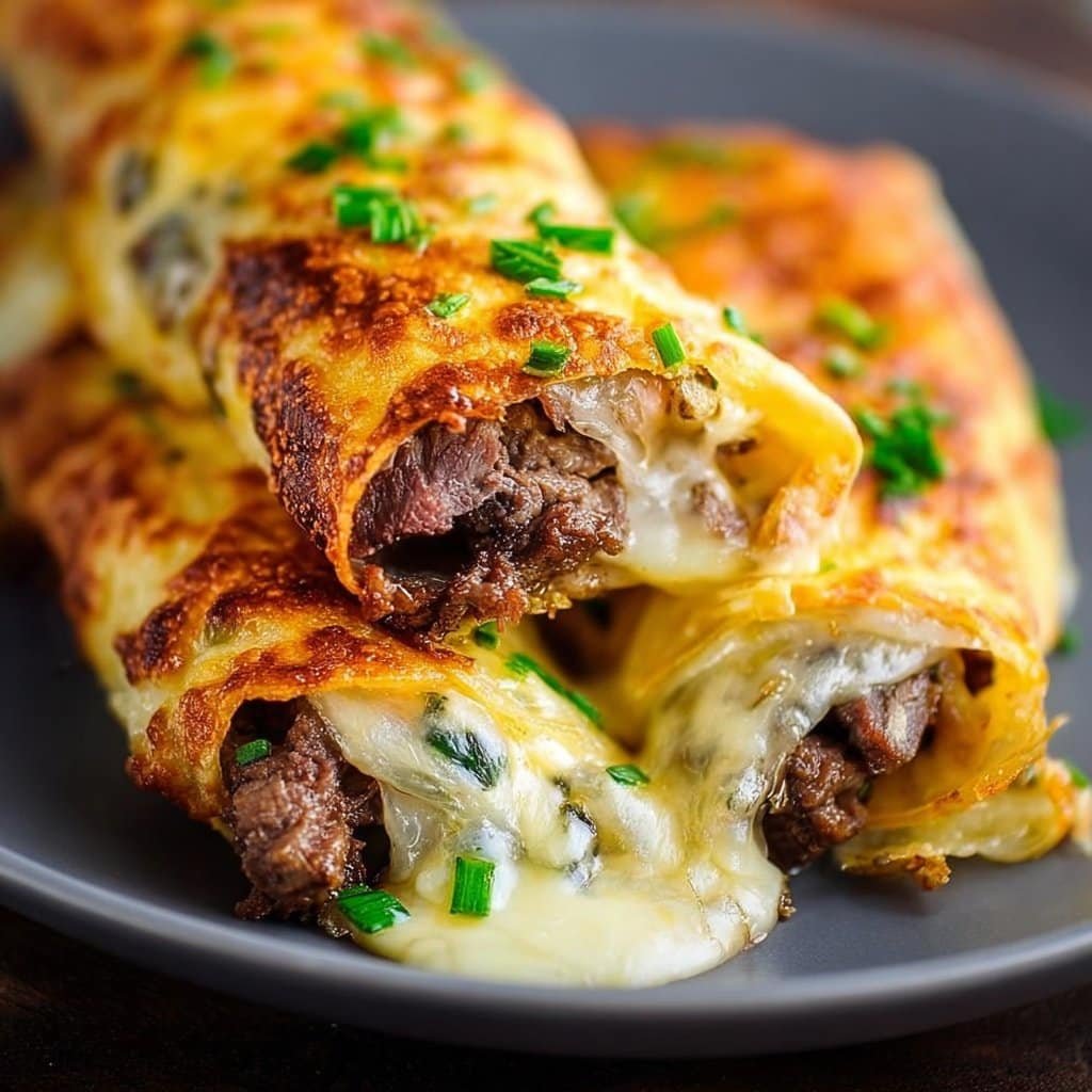Keto Philly Cheesesteak Rolls
