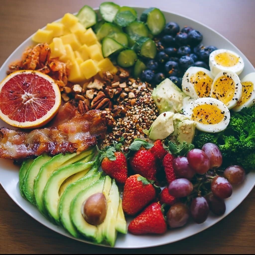 Healthy Keto Diet Food Plate