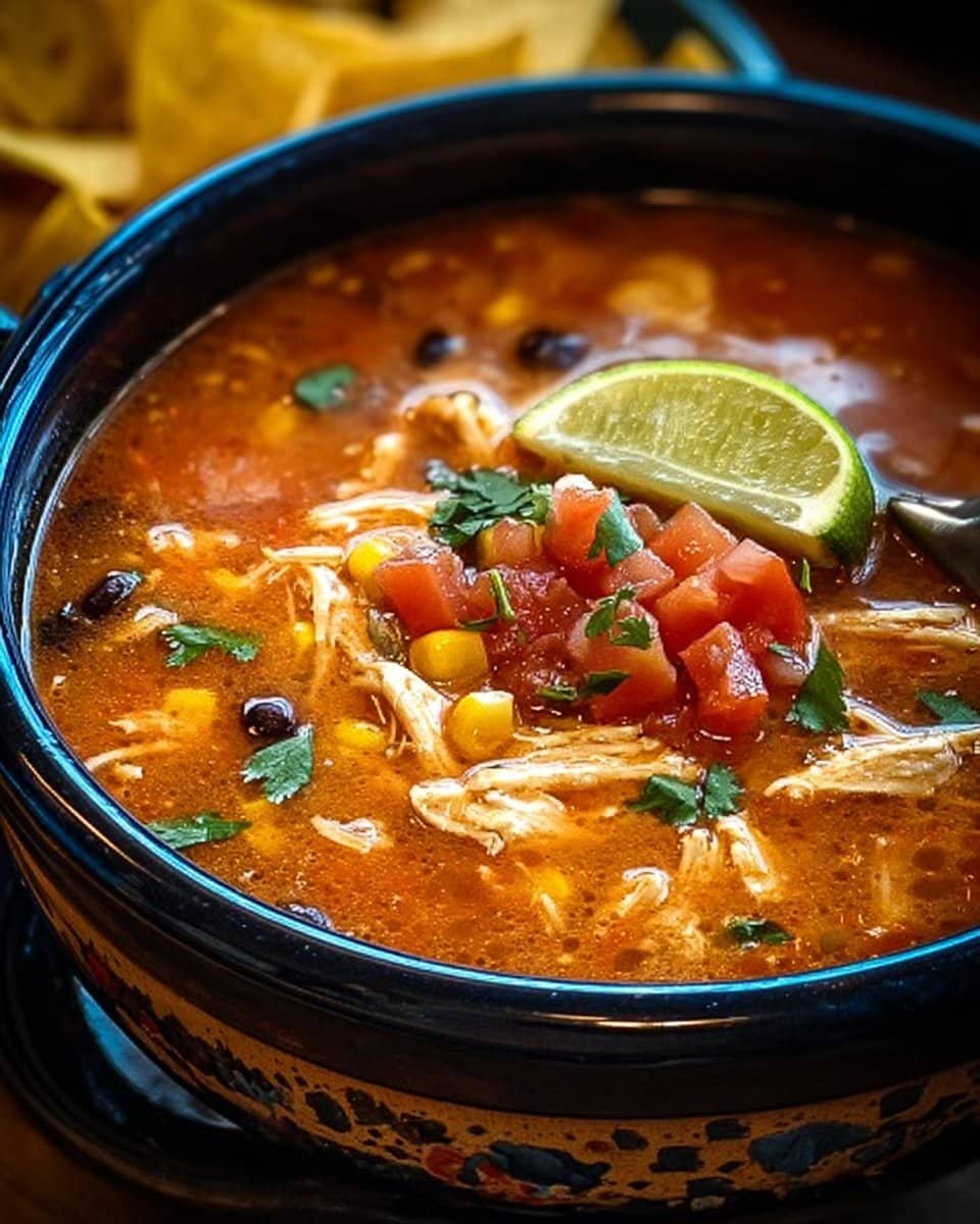 Crockpot Chicken Tortilla Soup