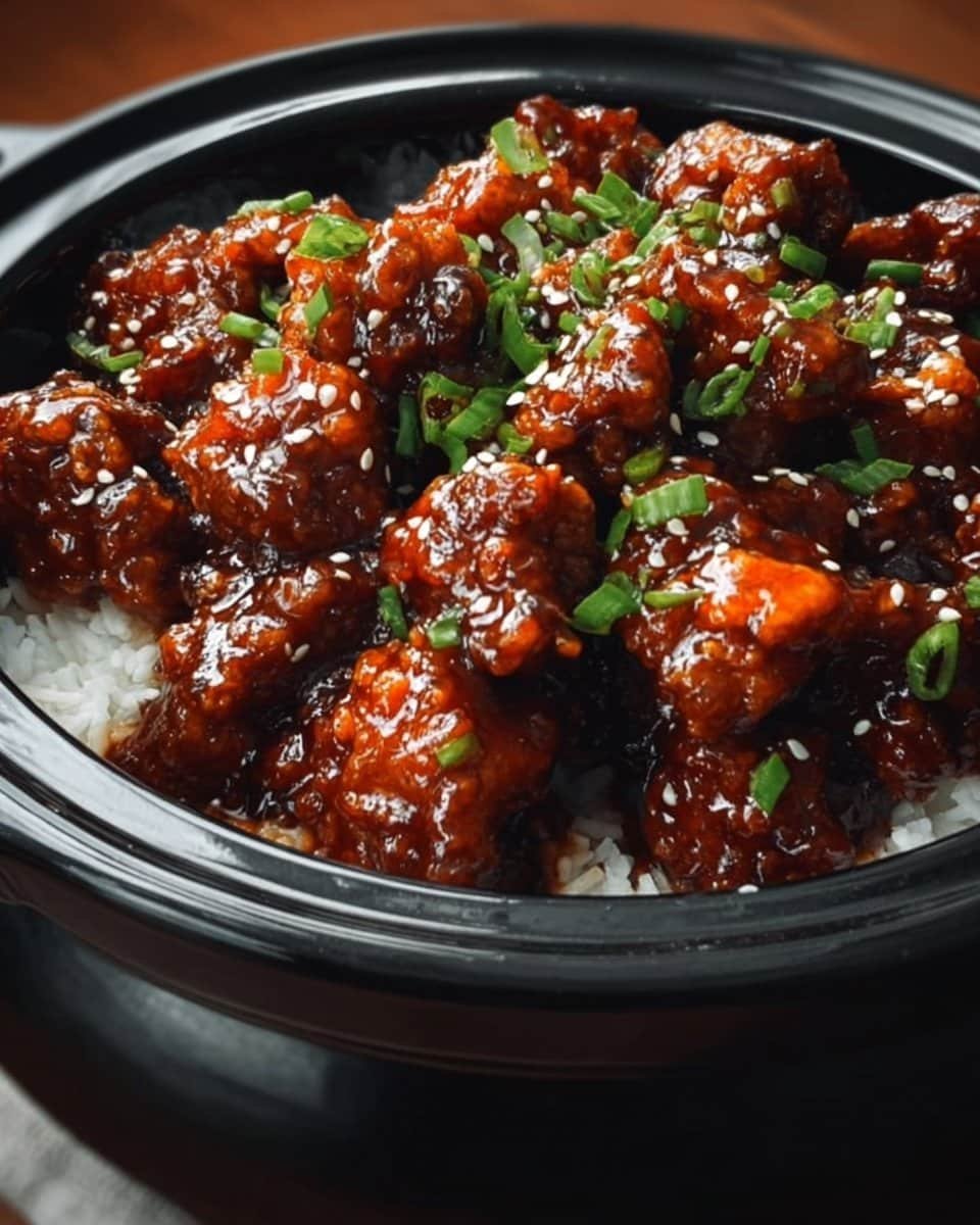 Easy Crockpot General Tso's Chicken
