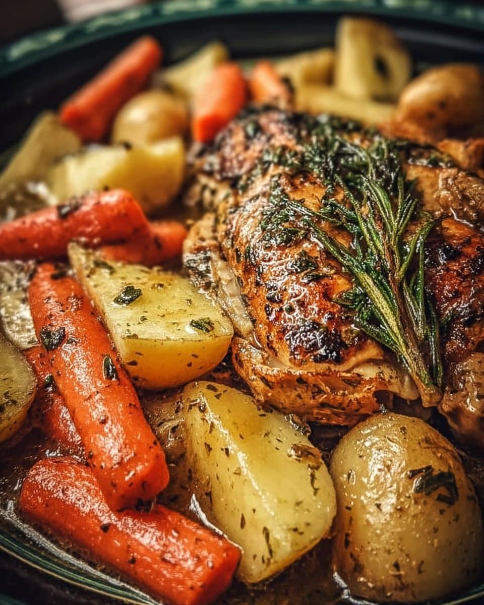 Slow Cooker Garlic Butter Chicken and Veggies