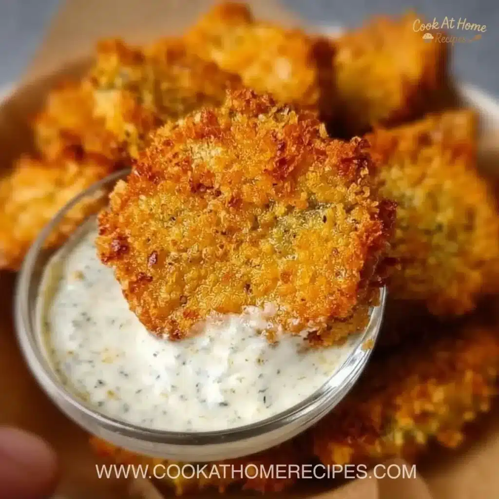 Delicious air fryer fried pickles served as a crunchy snack