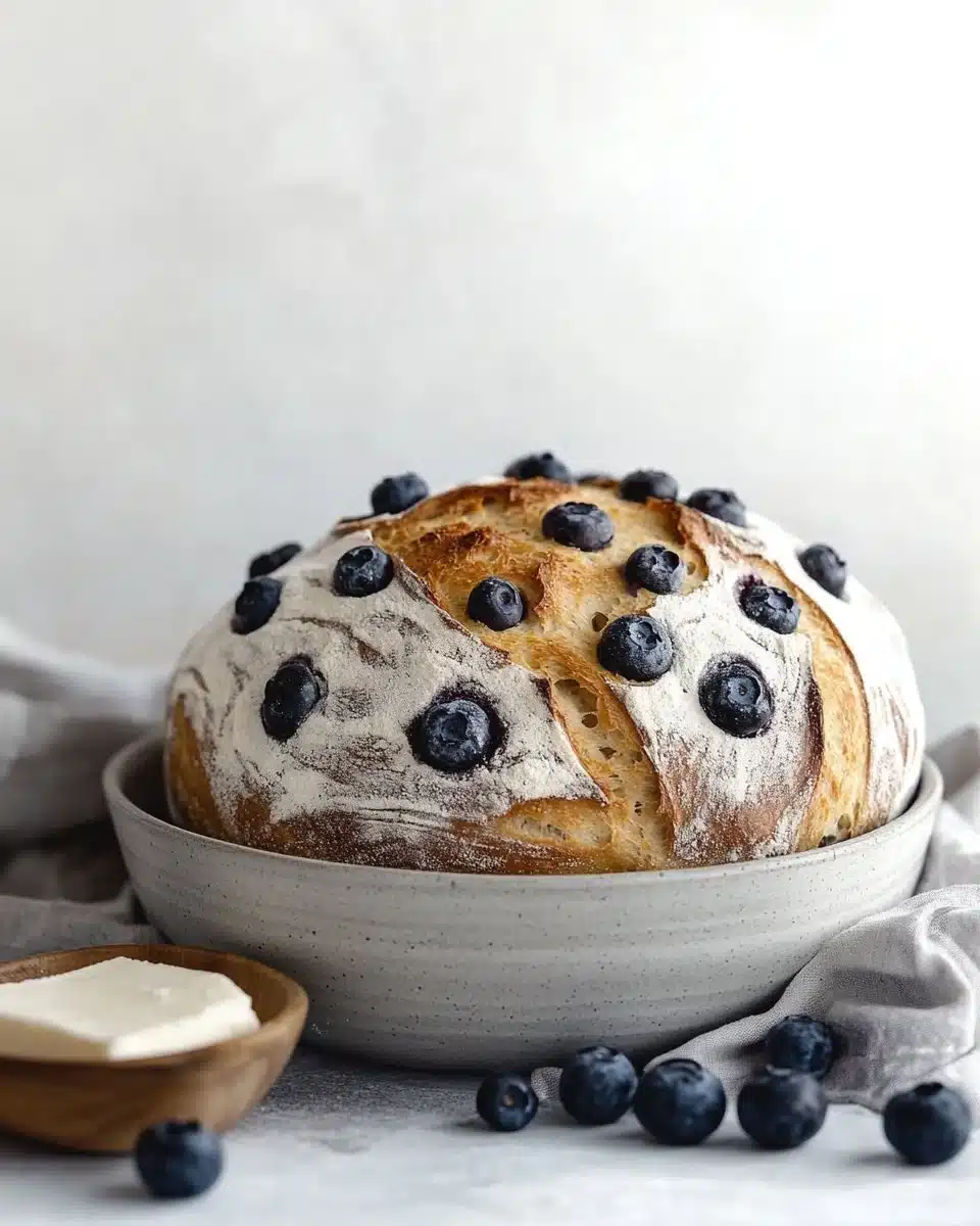 Blueberry Lemon Cream Cheese Sourdough Bread