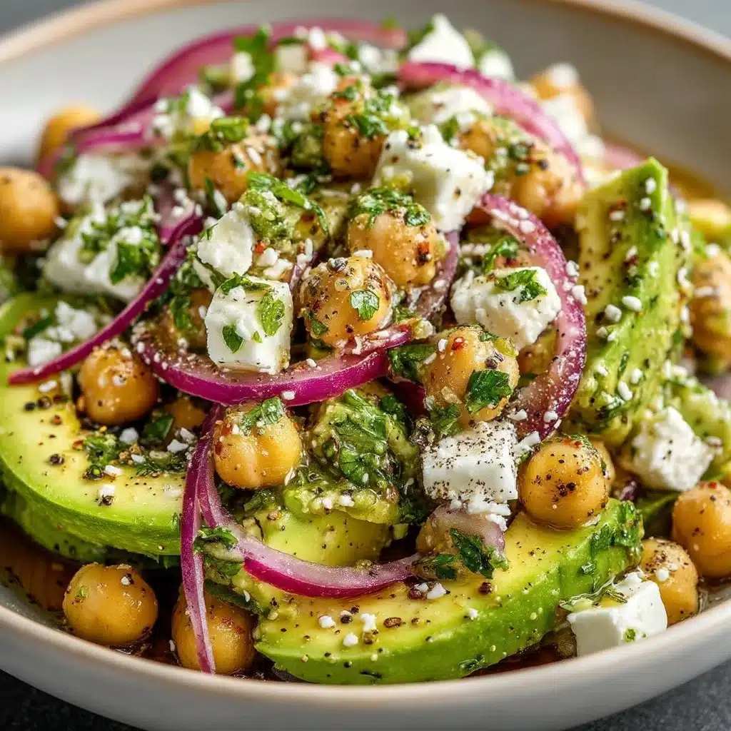 Chickpea Feta Avocado Salad