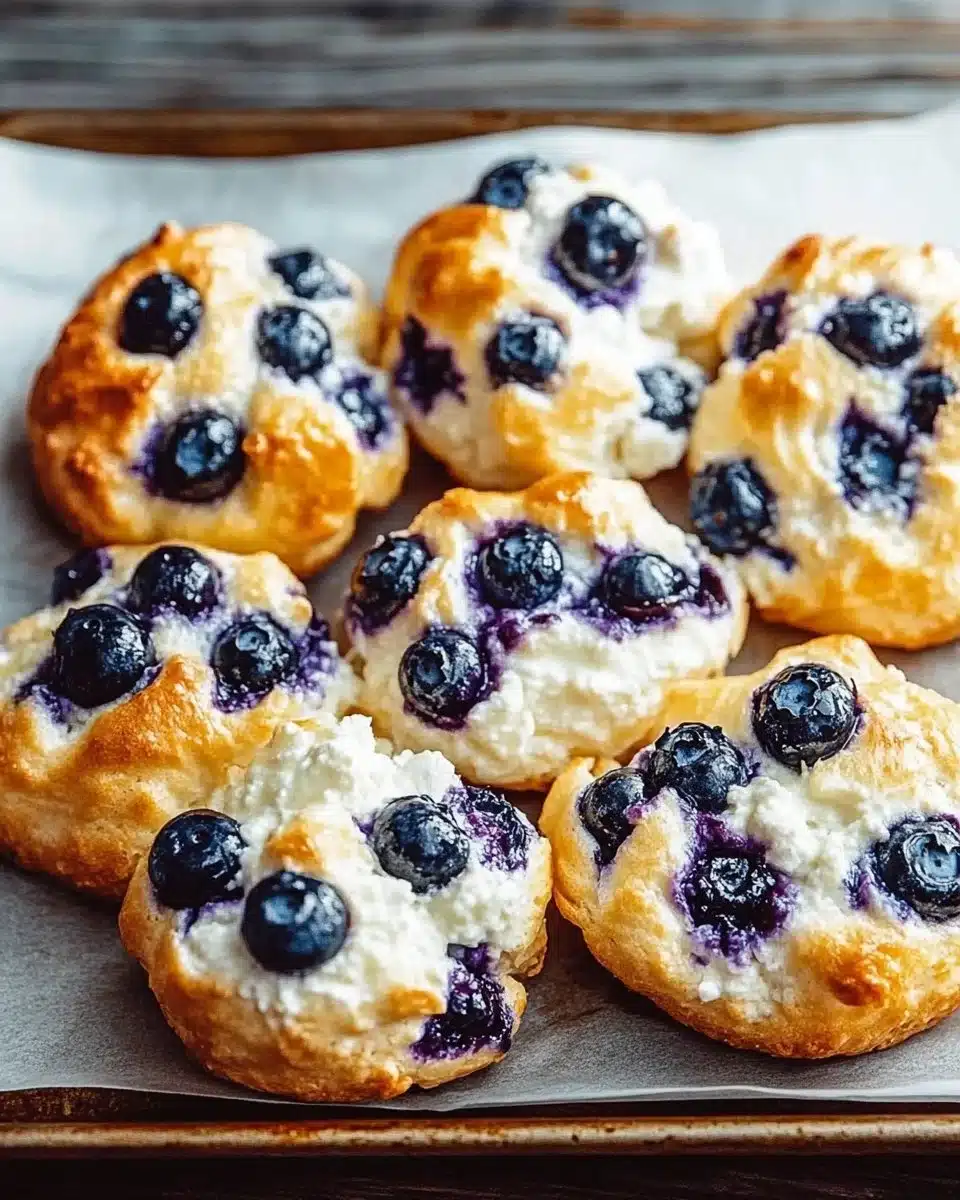 Cottage Cheese Blueberry Cloud Bread