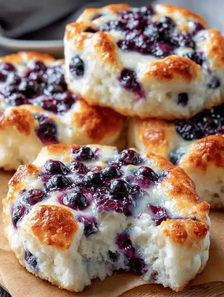 Cottage Cheese Blueberry Cloud Bread