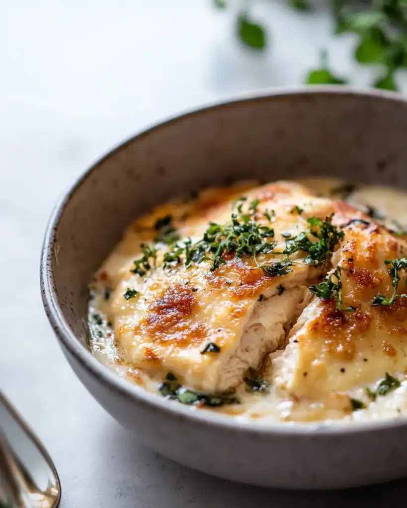 Cottage Cheese Chicken Parmesan Bowl with fresh ingredients and cheese topping.