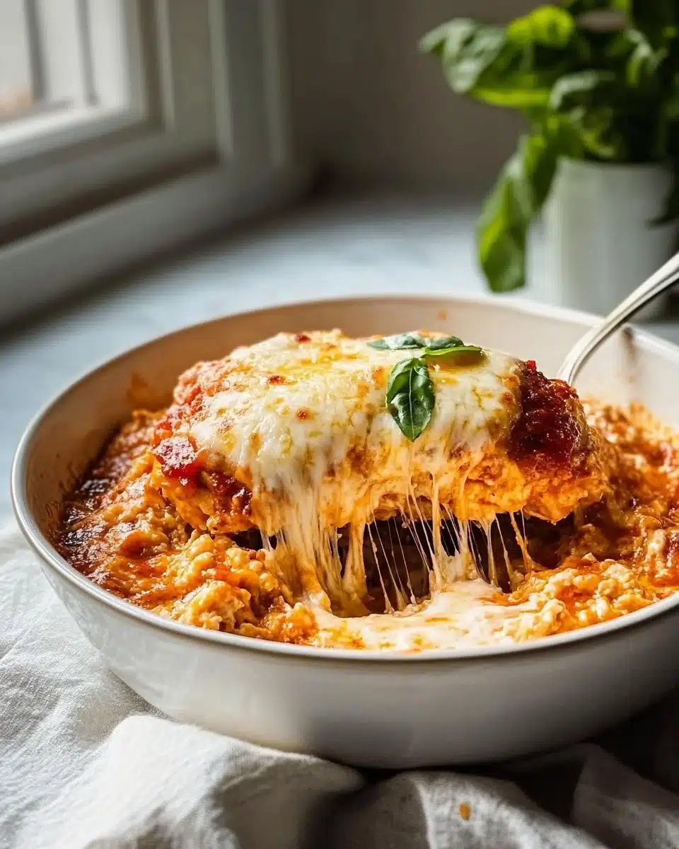 Cottage Cheese Chicken Parmesan Bowl