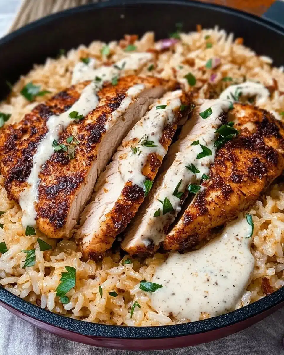 High Protein Creamy Cajun Chicken & Rice