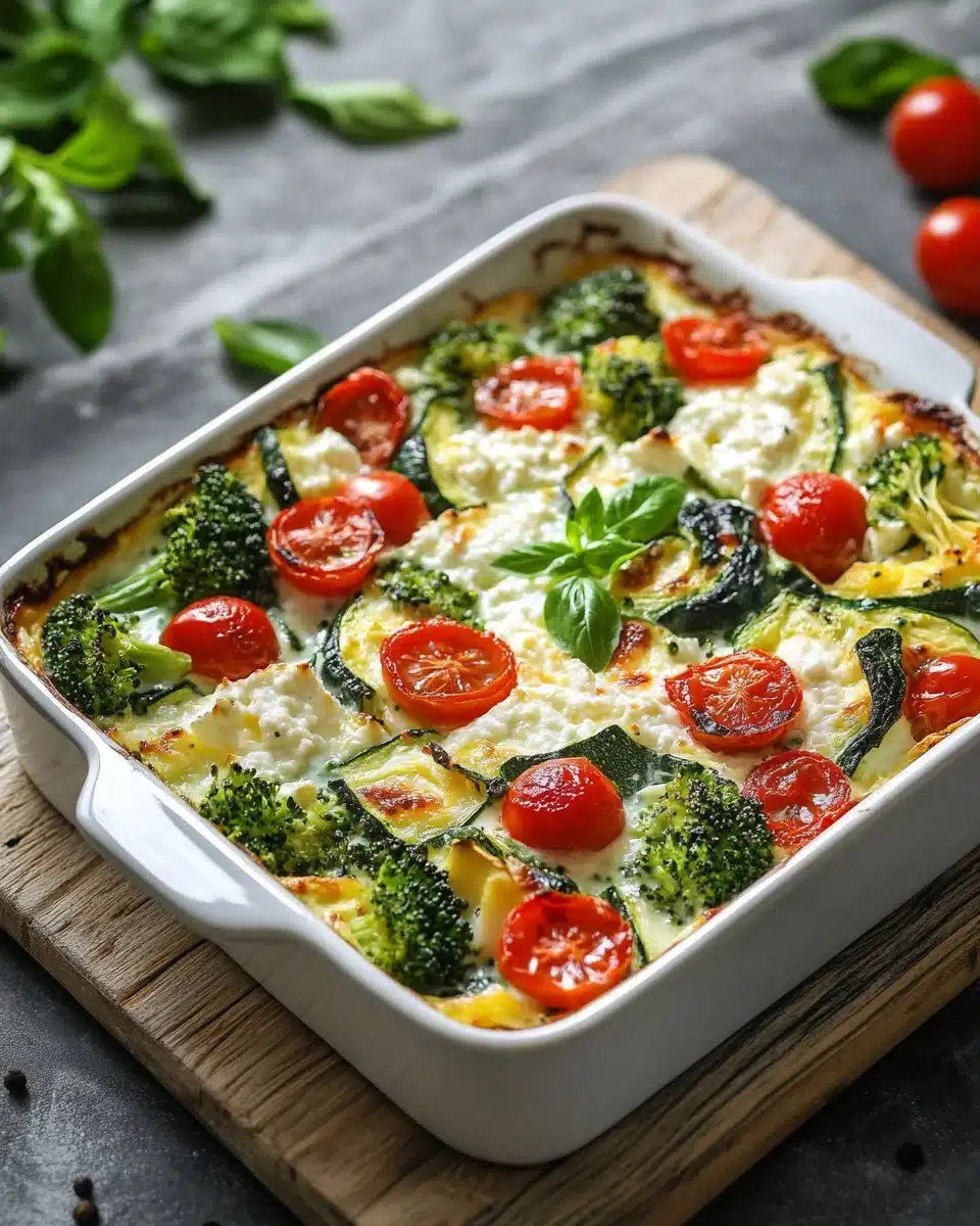 High-Protein Veggie Bake with Cottage Cheese