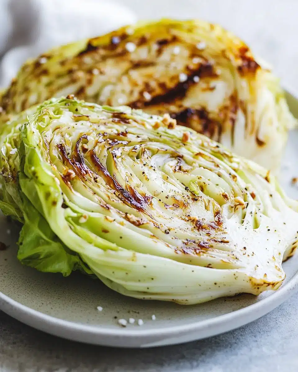 Honey Balsamic Cabbage Steaks