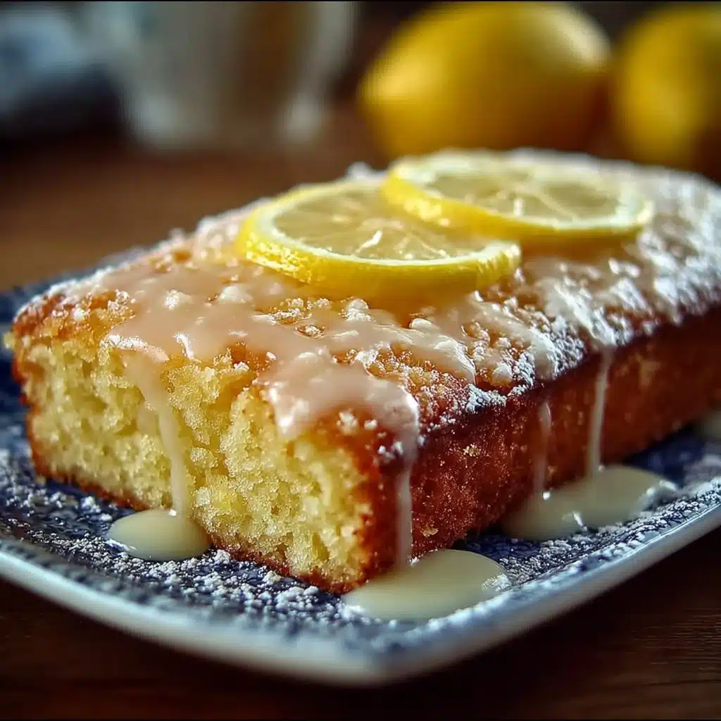 Irresistible lemon cake with frosting and lemon zest decoration