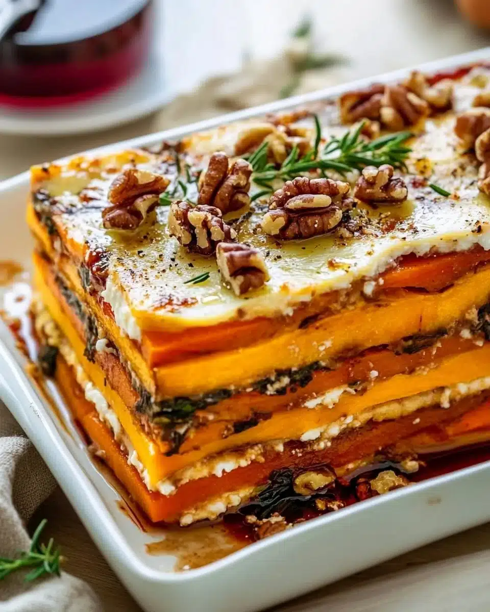 Layered Sweet Potato Butternut Squash Carrot Lasagna Recipe