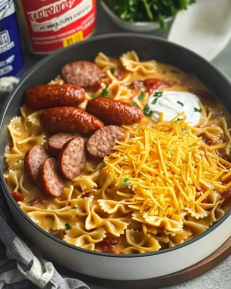 One Pot Creamy Cajun Sausage Pasta