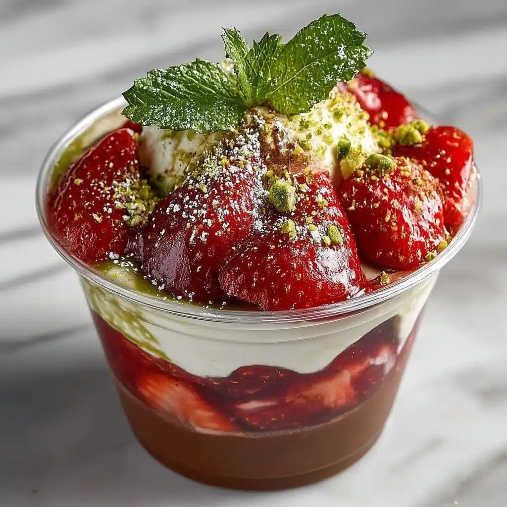 Refreshing and Dreamy Dubai Strawberry Cup 4 Refreshing Dubai Strawberry Cup with fresh strawberries and cream.