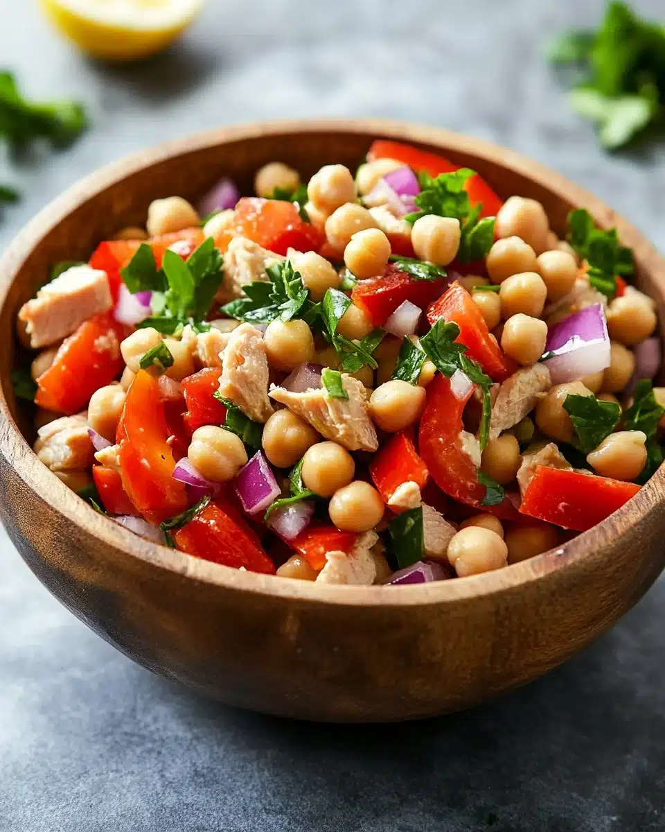 Simple Tuna Chickpea Salad