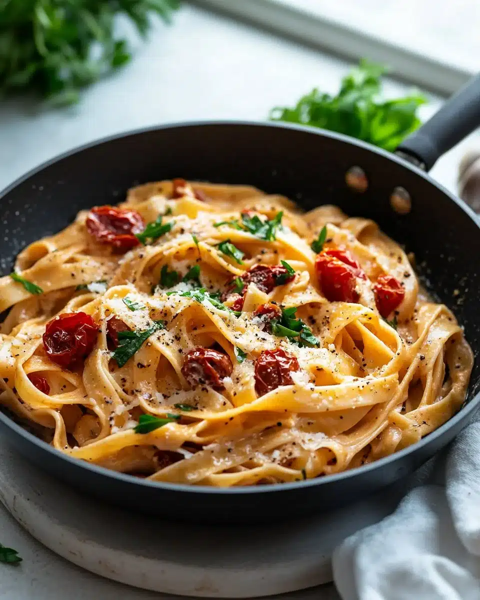 Vegan Creamy Sun Dried Tomato Pasta Recipe