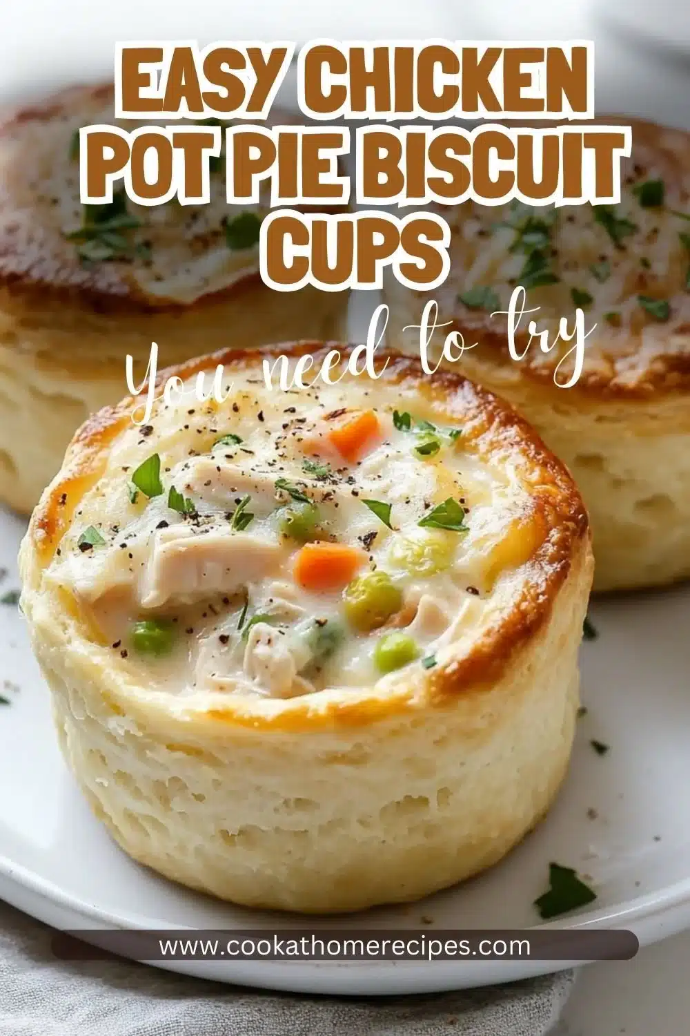 Chicken Pot Pie Biscuit Cups
