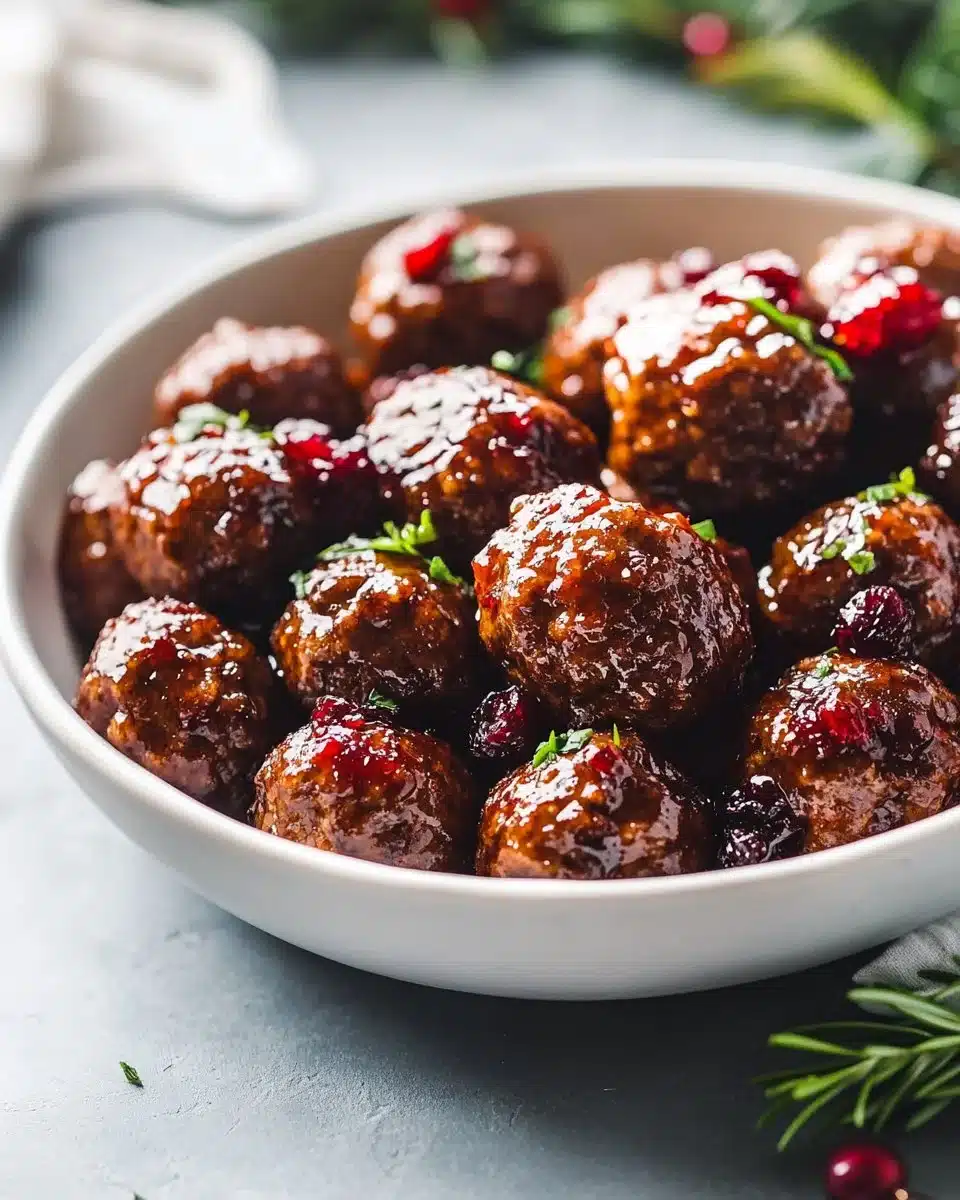 Quick Cranberry Meatballs (Christmas Recipe)